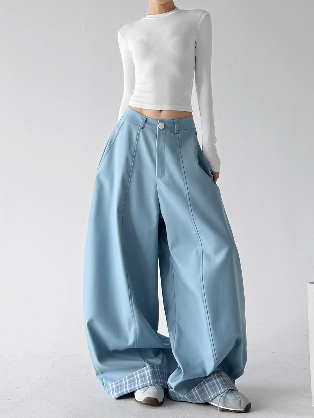 Button-Waist Wide-Leg Pants - COPPING THREADS - CT ORIGINALS