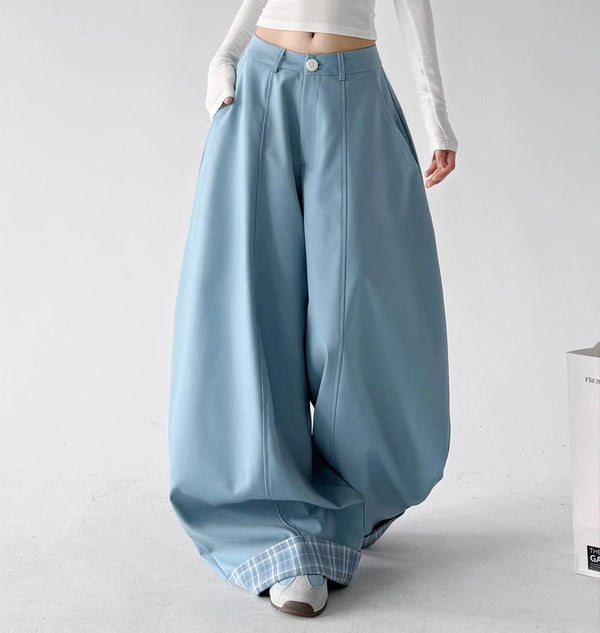 Button-Waist Wide-Leg Pants - COPPING THREADS - CT ORIGINALS