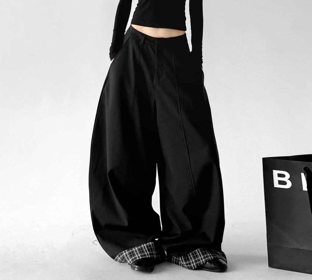 Button-Waist Wide-Leg Pants - COPPING THREADS - CT ORIGINALS