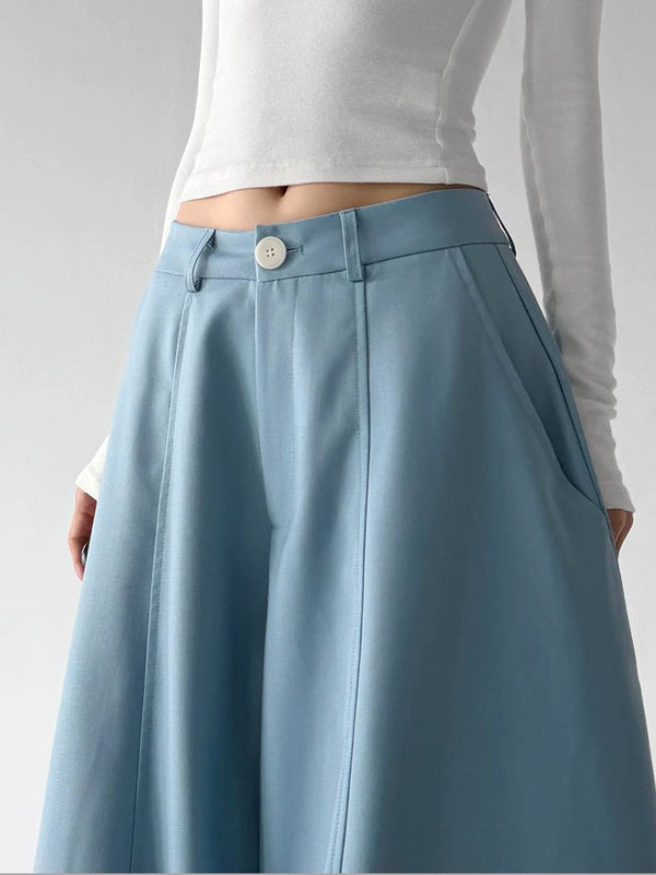Button-Waist Wide-Leg Pants - COPPING THREADS - CT ORIGINALS
