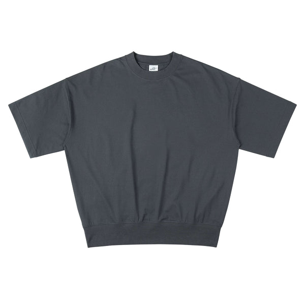 IDLT short sleeve sweatshirt, dark gray front.