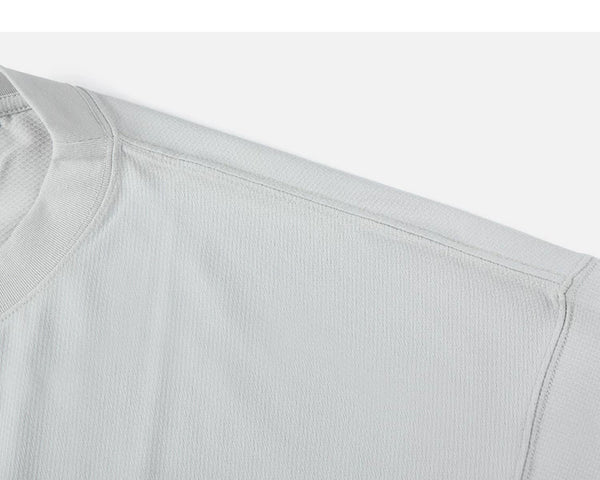 IDLT short sleeve sweatshirt, light gray shoulder seam.