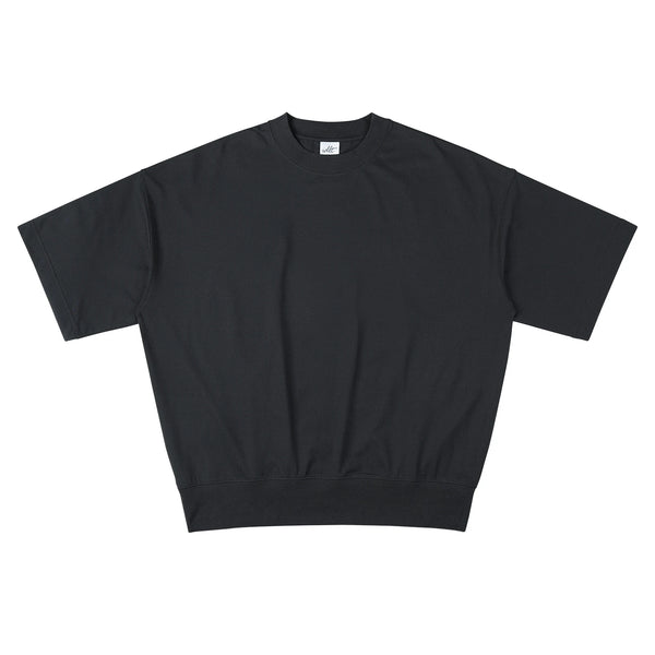 Lightweight Drop-Shoulder Tee, black front view.