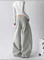 Straight Wide-leg Utility Pants