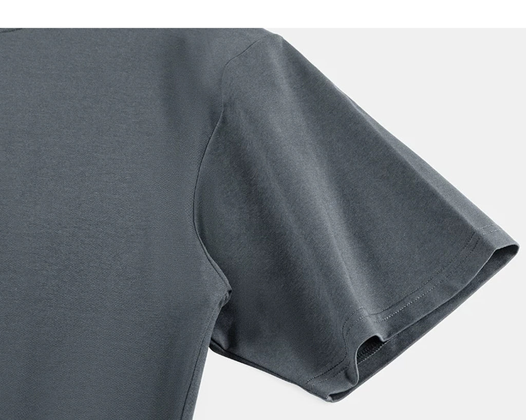 IDLT T-shirt, dark gray sleeve.