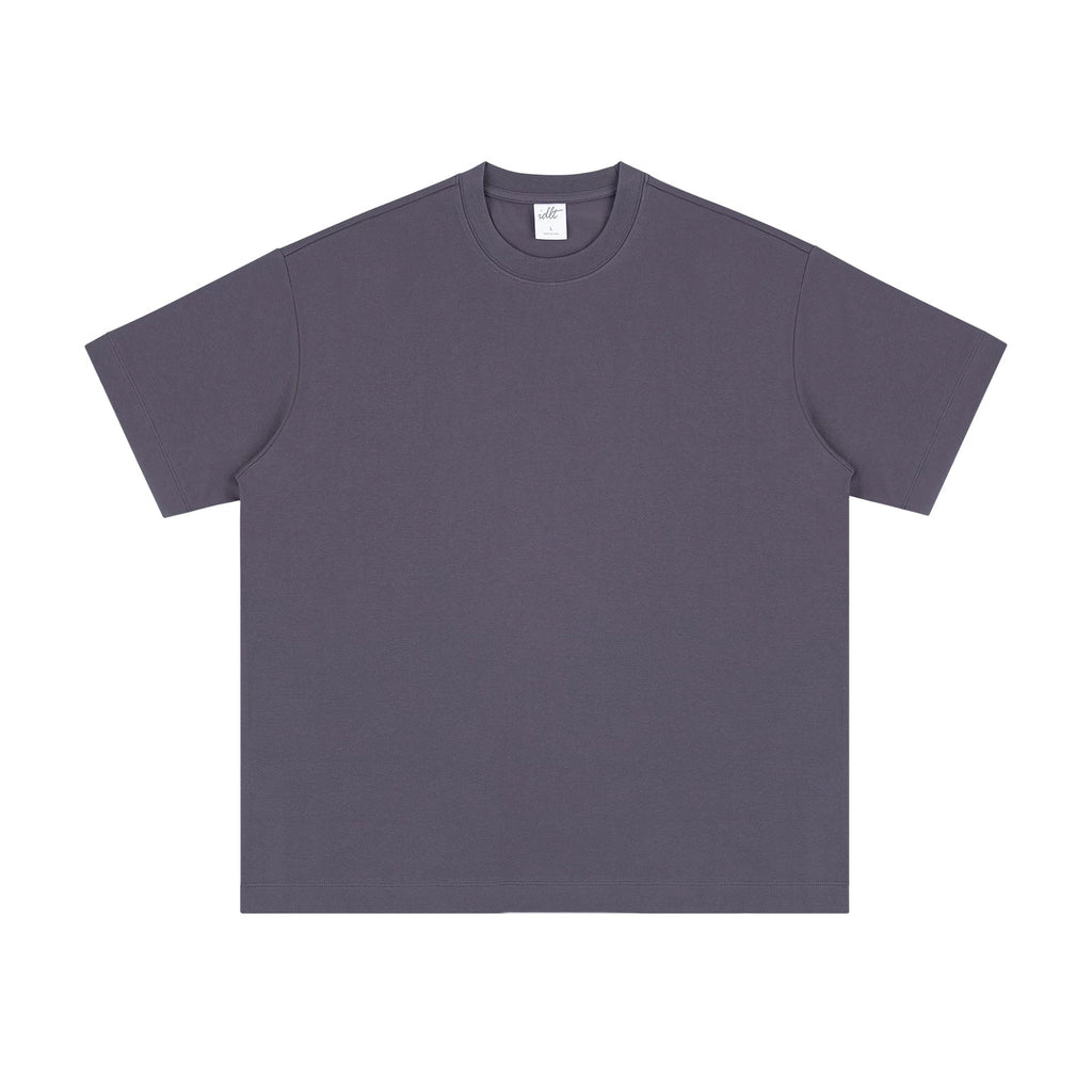IDLT T-shirt, gray purple front.