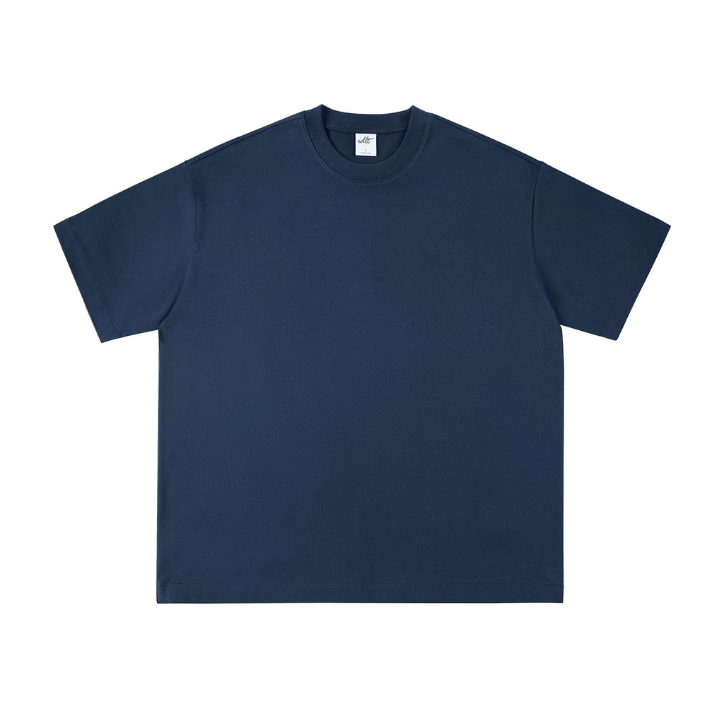 IDLT T-shirt, navy front.