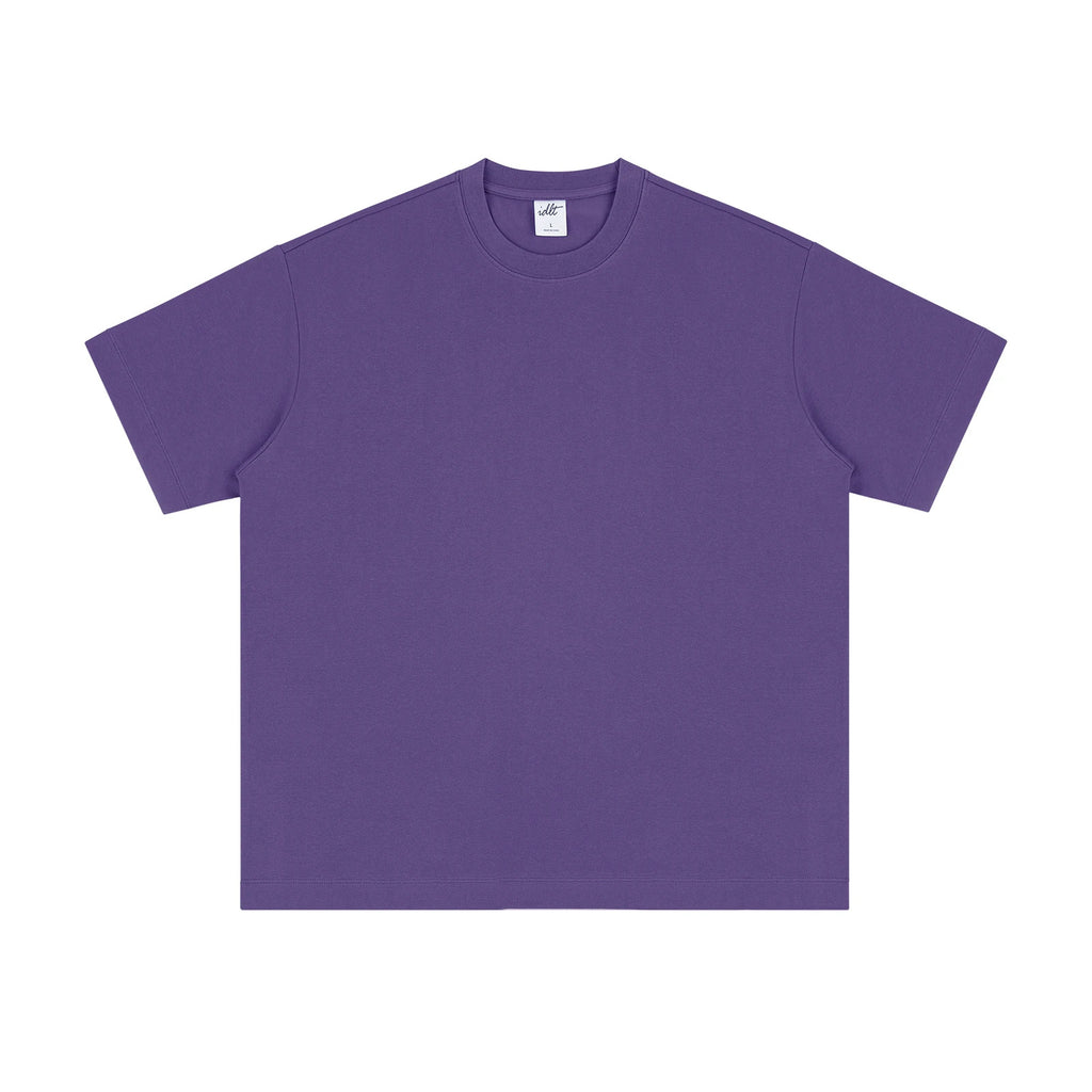 IDLT T-shirt, purple front.