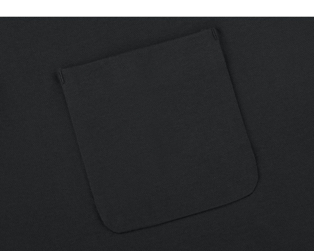 IDLT polo shirt, black chest pocket.