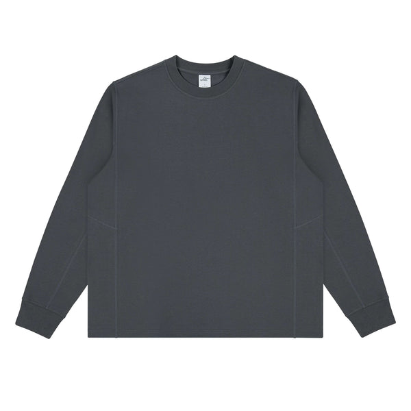 IDLT long sleeve T-shirt, dark gray front.