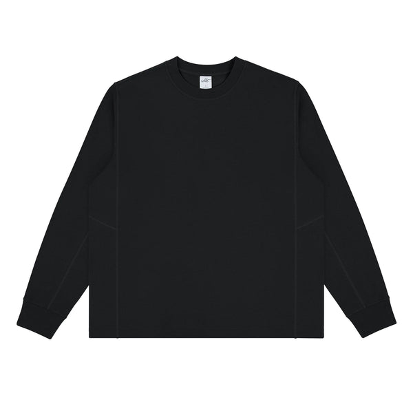 IDLT long sleeve T-shirt, black front.