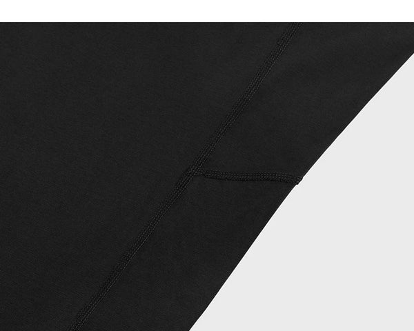 IDLT long sleeve T-shirt, black side panel seam.