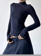 Mock Neck Slim Fit Long Sleeve Top - CT5161