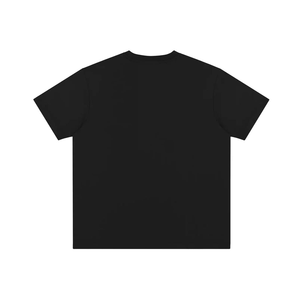 IDLT T-shirt, black back.