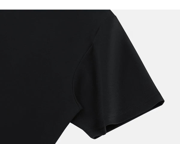 IDLT T-shirt, black sleeve.