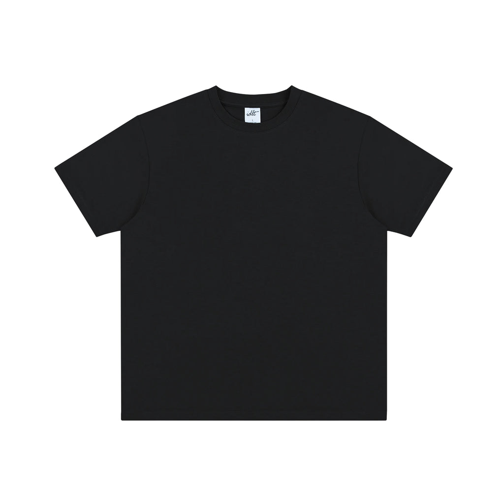Classic-Fit Everyday Tee, black front view.