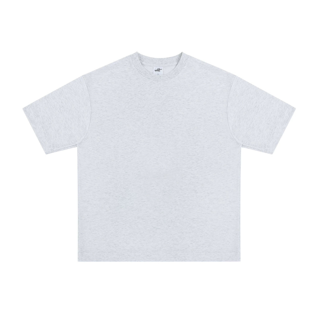 IDLT T-shirt, heather gray front.