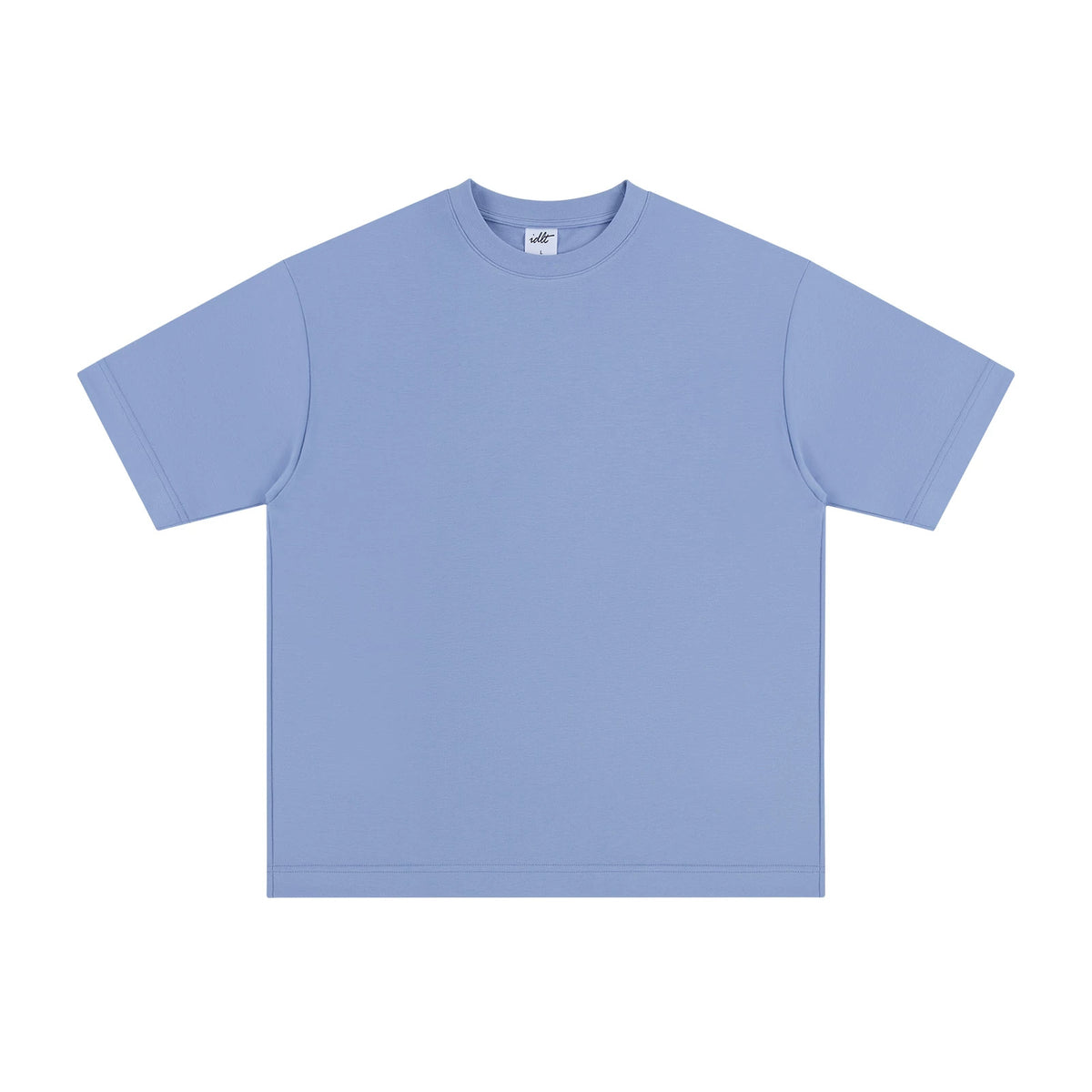 IDLT T-shirt, blue front.