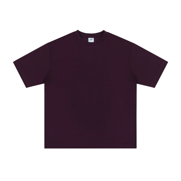 IDLT T-shirt, burgundy front.