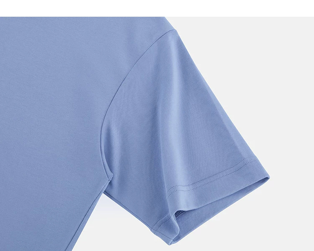IDLT T-shirt, blue sleeve.
