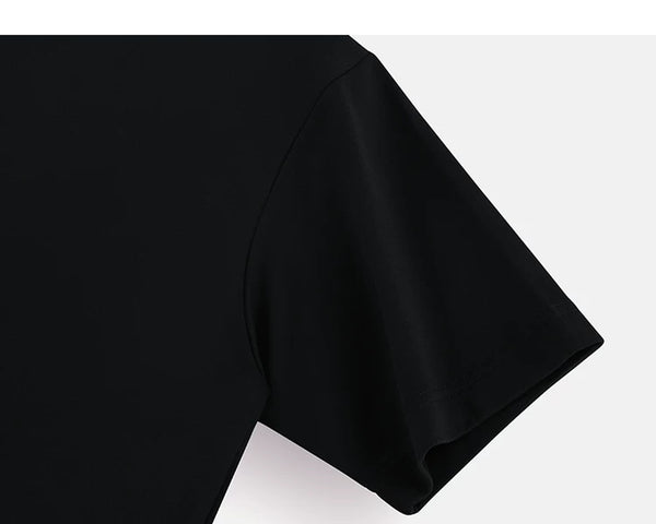 IDLT T-shirt, black sleeve.