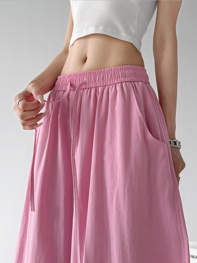 Linen-Blend Wide Leg Pants - CT66119