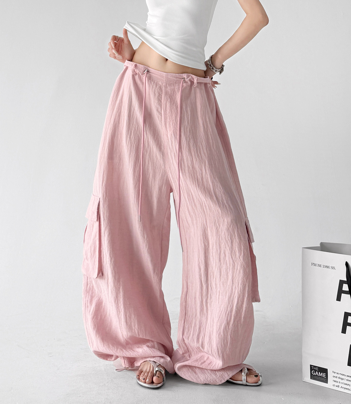 Slouchy Side Pocket Cargo Pants - CT8112