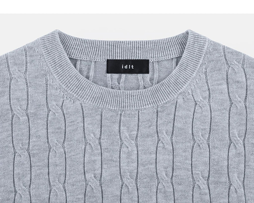 Cable-Knit Crewneck Tee - COPPING THREADS - IDLT