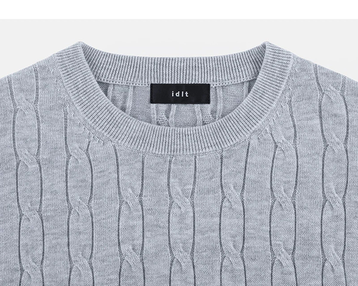 Cable-Knit Crewneck Tee - COPPING THREADS - IDLT