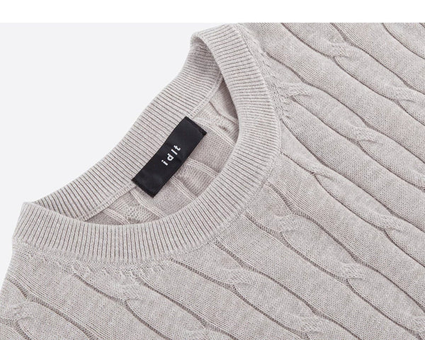 Cable-Knit Crewneck Tee - COPPING THREADS - IDLT