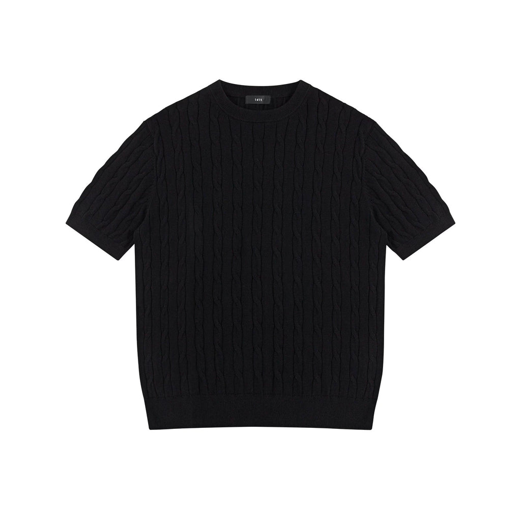 Cable-Knit Crewneck Tee - COPPING THREADS - IDLT