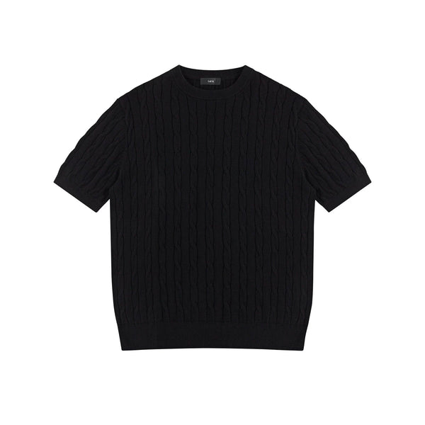 Cable-Knit Crewneck Tee - COPPING THREADS - IDLT