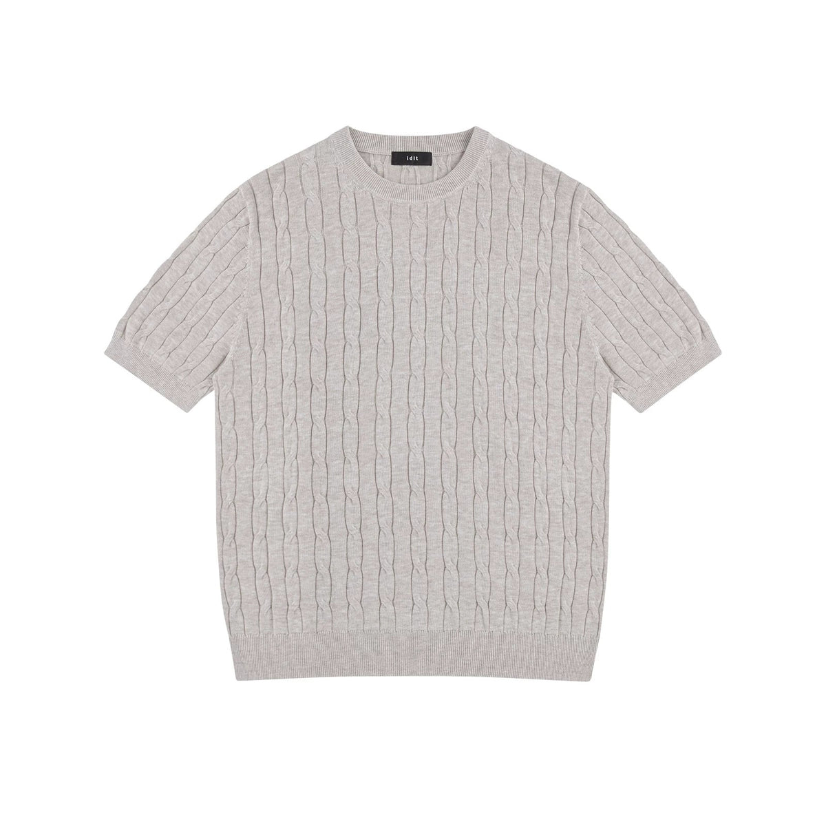 Cable-Knit Crewneck Tee - COPPING THREADS - IDLT