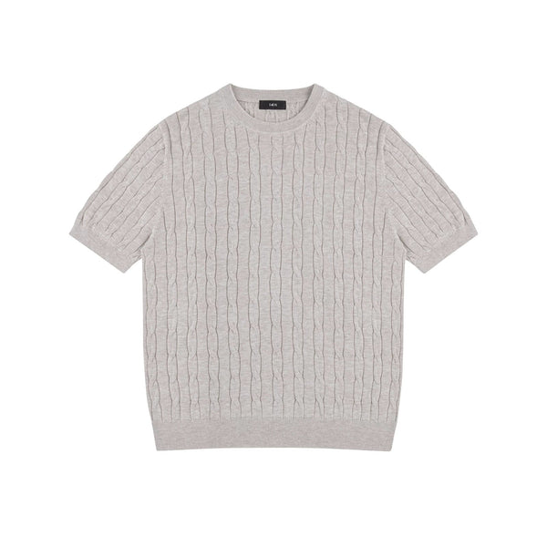 Cable-Knit Crewneck Tee - COPPING THREADS - IDLT