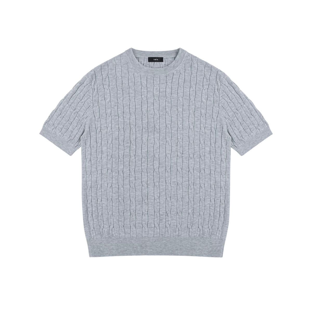 Cable-Knit Crewneck Tee - COPPING THREADS - IDLT
