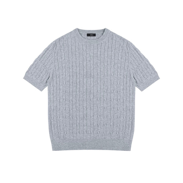 Cable-Knit Crewneck Tee - COPPING THREADS - IDLT