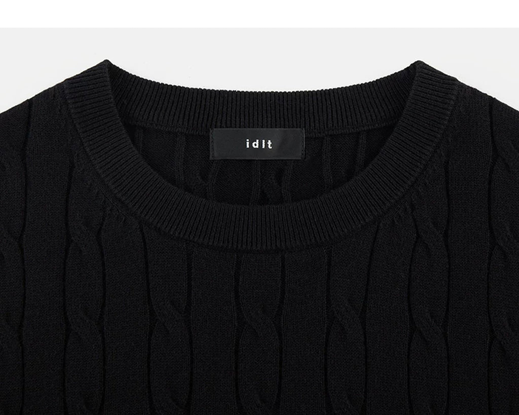 Cable-Knit Crewneck Tee - COPPING THREADS - IDLT