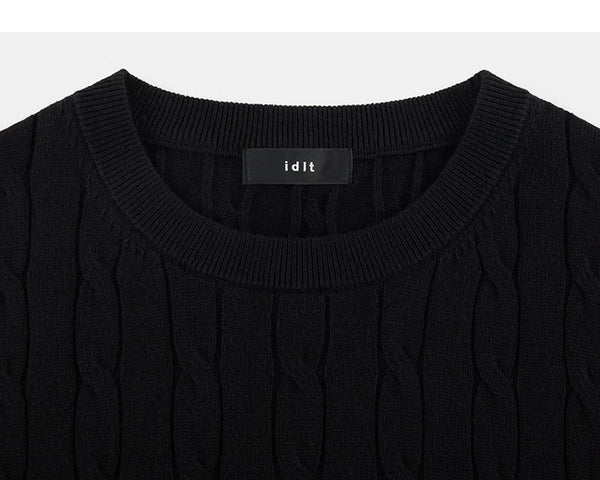 Cable-Knit Crewneck Tee - COPPING THREADS - IDLT