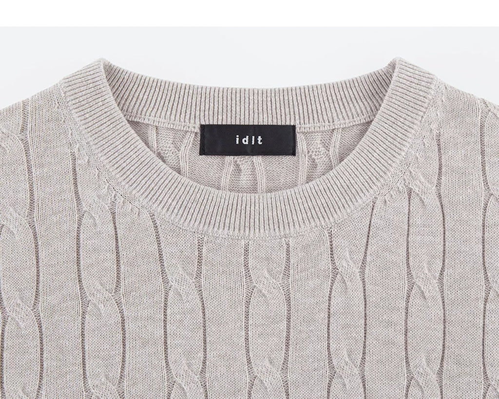Cable-Knit Crewneck Tee - COPPING THREADS - IDLT
