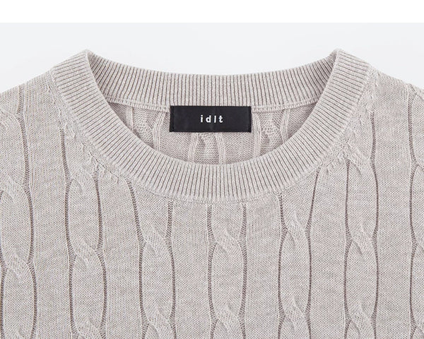 Cable-Knit Crewneck Tee - COPPING THREADS - IDLT