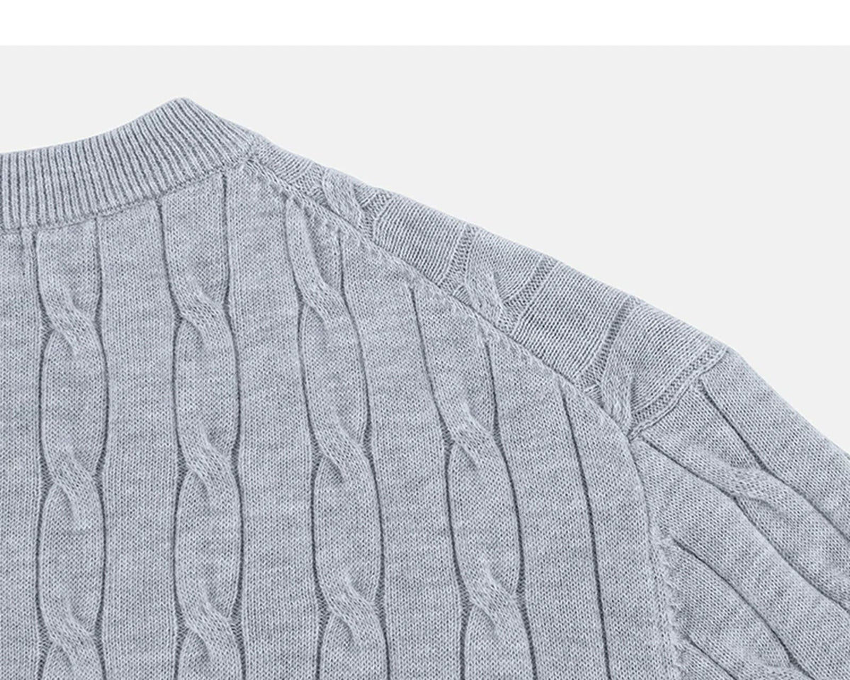 Cable-Knit Crewneck Tee - COPPING THREADS - IDLT