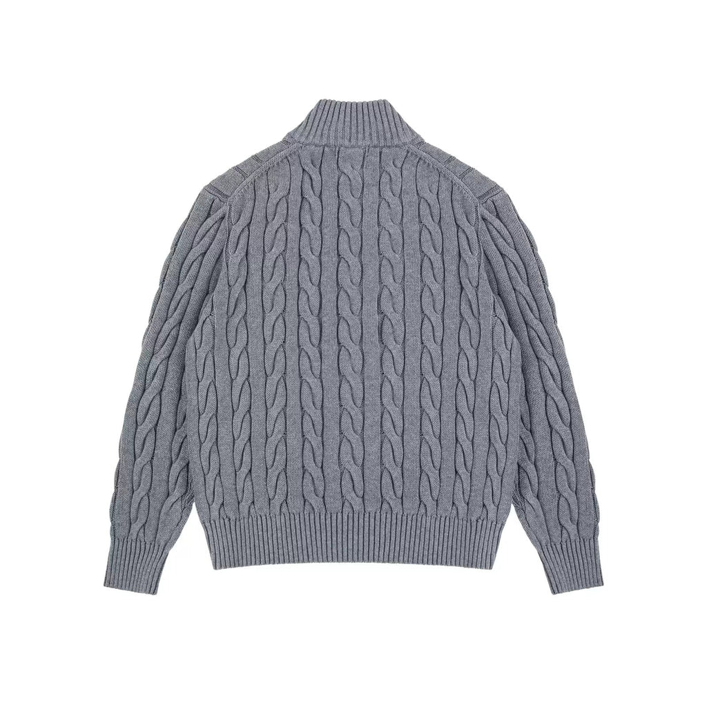 Cable-Knit Half-Zip Sweater - COPPING THREADS - IDLT