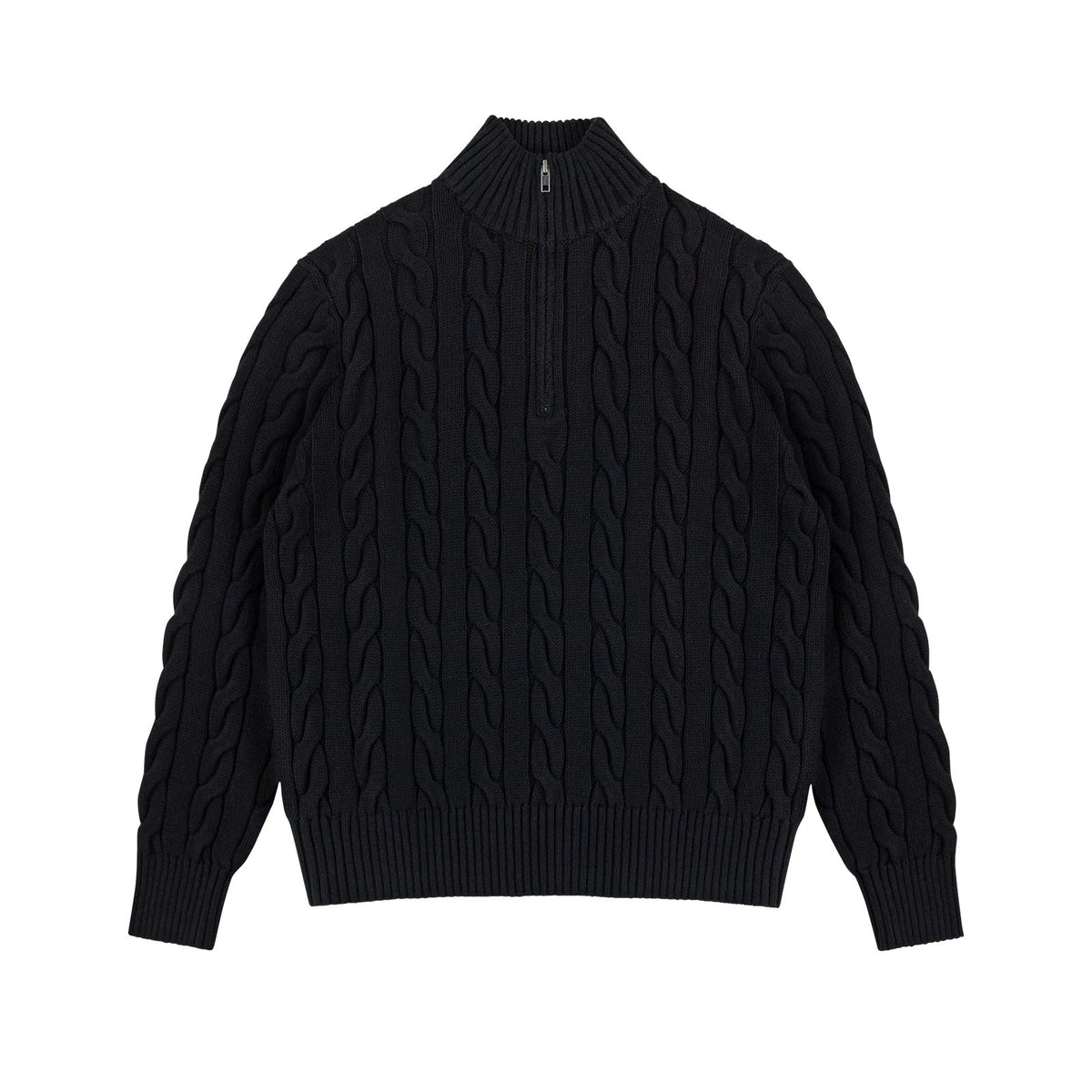 Cable-Knit Half-Zip Sweater - COPPING THREADS - IDLT