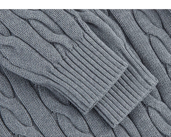 Cable-Knit Half-Zip Sweater - COPPING THREADS - IDLT