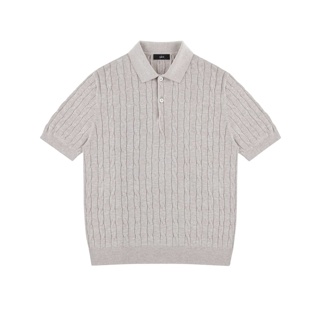 Cable-Knit Polo - COPPING THREADS - IDLT