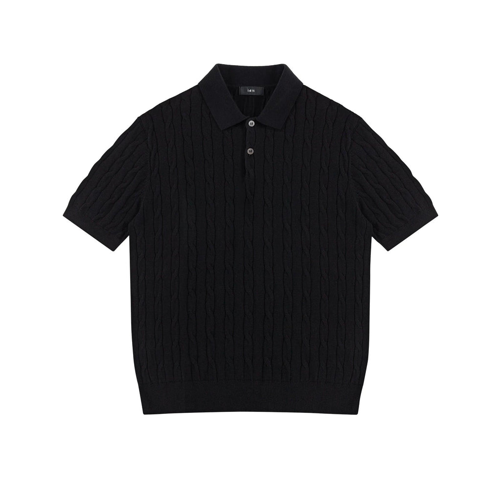 Cable-Knit Polo - COPPING THREADS - IDLT