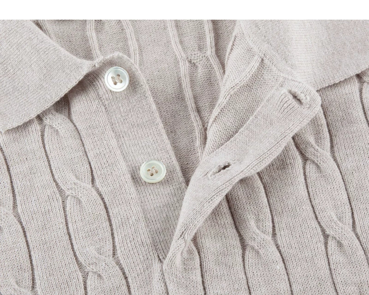 Cable-Knit Polo - COPPING THREADS - IDLT