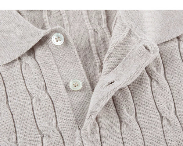 Cable-Knit Polo - COPPING THREADS - IDLT