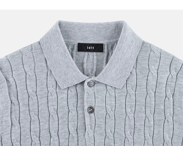 Cable-Knit Polo - COPPING THREADS - IDLT