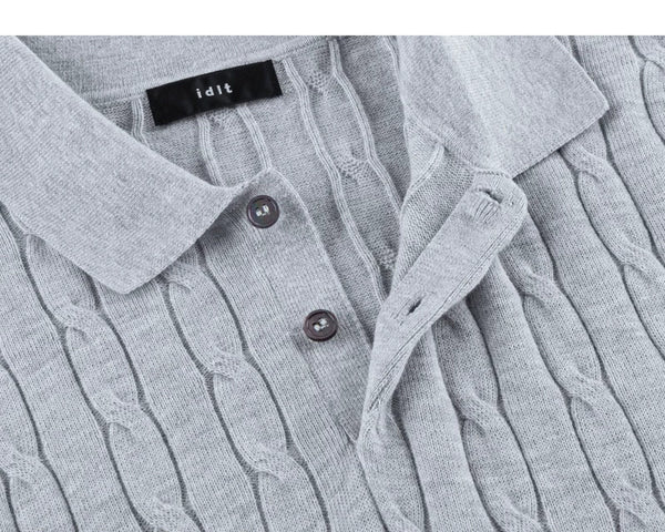 Cable-Knit Polo - COPPING THREADS - IDLT